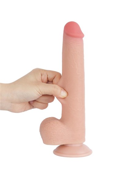 Dildo Dual Density Piel Deslizante Retractil 9