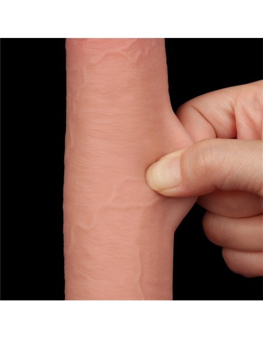 Dildo Dual Density Piel Deslizante Retractil 9
