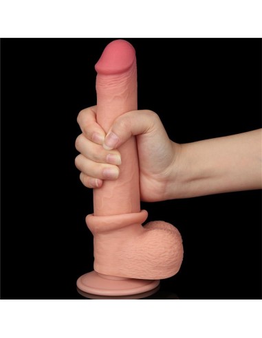 Dildo Dual Density Piel Deslizante Retractil 9