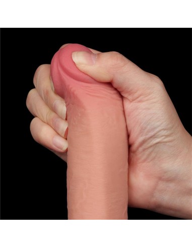 Dildo Dual Density Piel Deslizante Retractil 9