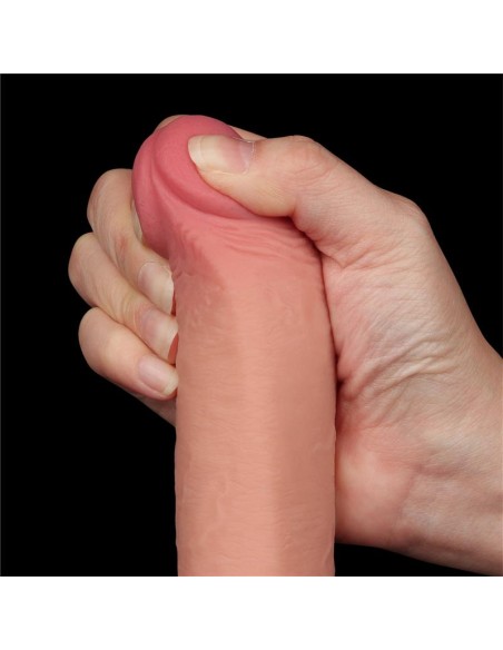 Dildo Dual Density Piel Deslizante Retractil 9