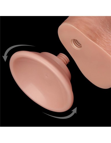 Dildo Dual Density Piel Deslizante Retractil 9