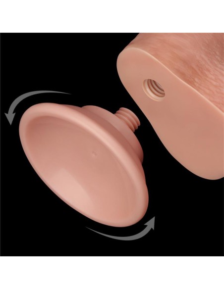 Dildo Dual Density Piel Deslizante Retractil 9