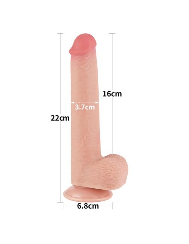 Dildo Dual Density Piel Deslizante Retractil 9