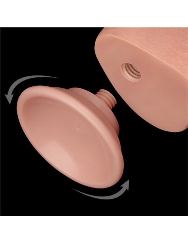 Dildo Dual Density Piel Deslizante Retractil 95