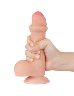 Dildo Dual Layer Piel Deslizante Retractil 7
