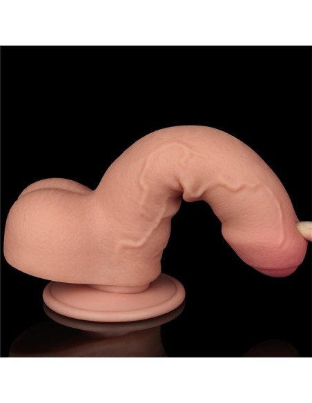 Dildo Dual Layer Piel Deslizante Retractil 7