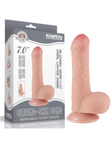 Dildo Dual Layer Piel Deslizante Retractil 7