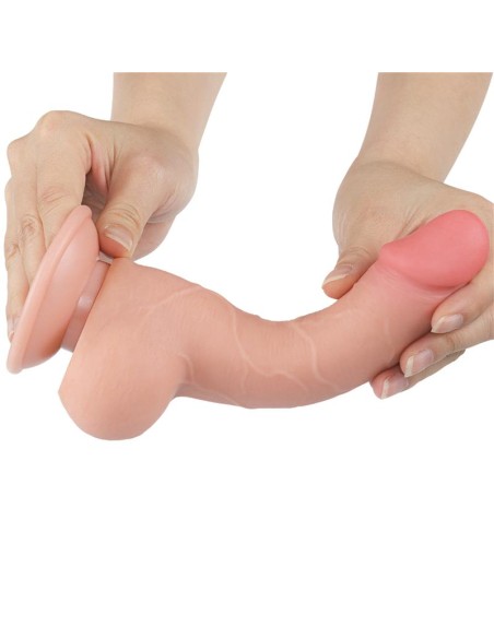 Dildo Dual Layer Piel Deslizante Retractil 75