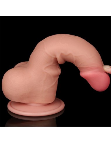 Dildo Dual Layer Piel Deslizante Retractil 75
