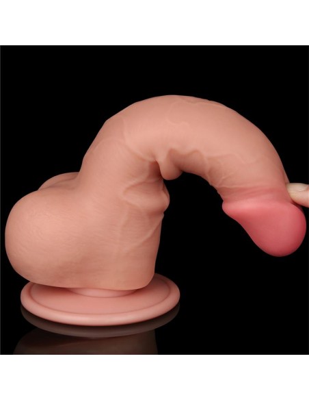 Dildo Dual Layer Piel Deslizante Retractil 75