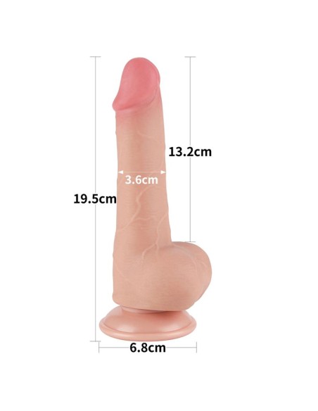Dildo Dual Layer Piel Deslizante Retractil 75