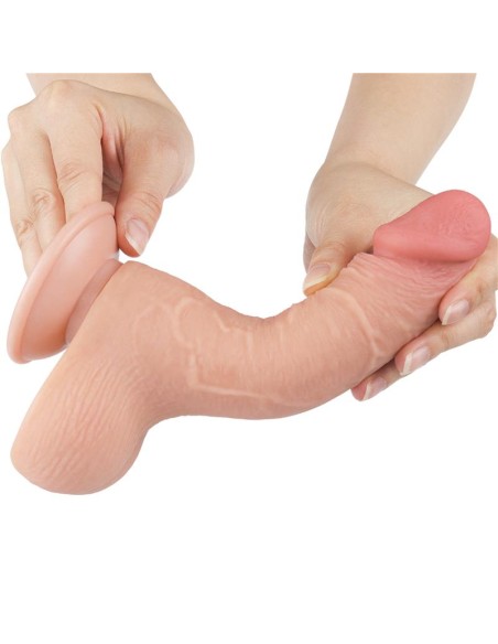 Dildo Dual Layer Piel Deslizante Retractil 75