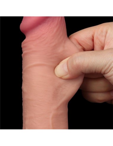Dildo Dual Layer Piel Deslizante Retractil 75