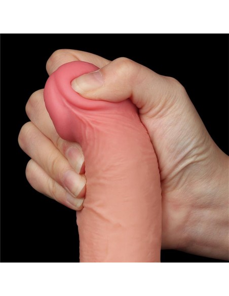 Dildo Dual Layer Piel Deslizante Retractil 75