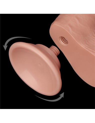 Dildo Dual Layer Piel Deslizante Retractil 75