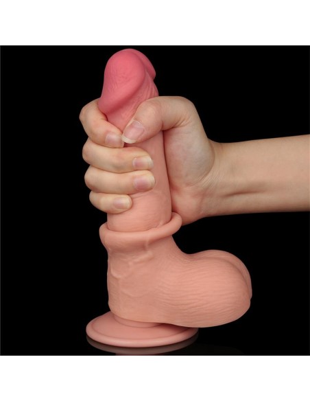 Dildo Dual Layer Piel Deslizante Retractil 75