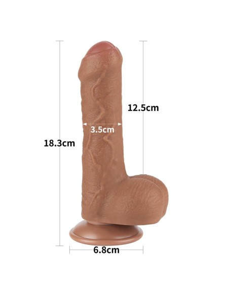 Dildo con Piel Retractil 7 Bronceado