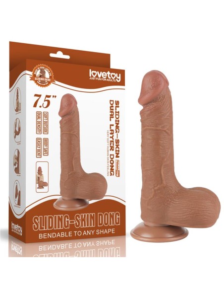 Dildo con Piel Retractil 75 Bronceado