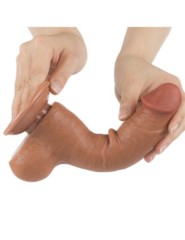 Dildo con Piel Retractil 8 Bronceado