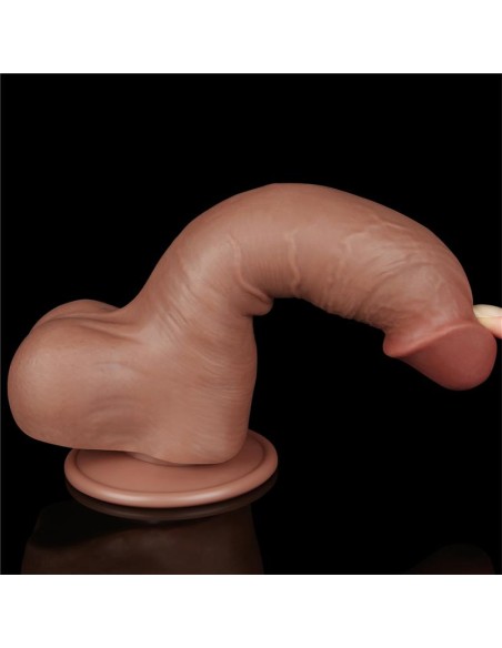 Dildo con Piel Retractil 8 Bronceado Dildo con Piel Retractil 8 Bronceado