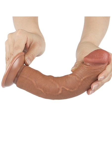 Dildo con Piel Retractil 8 Bronceado
