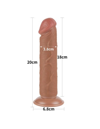 Dildo con Piel Retractil 8 Bronceado