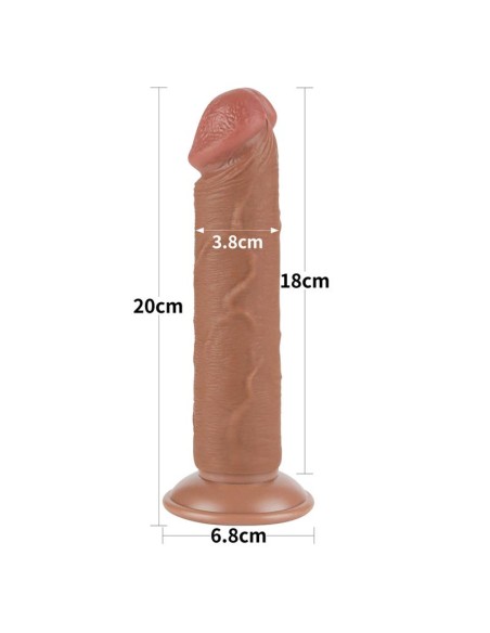 Dildo con Piel Retractil 8 Bronceado