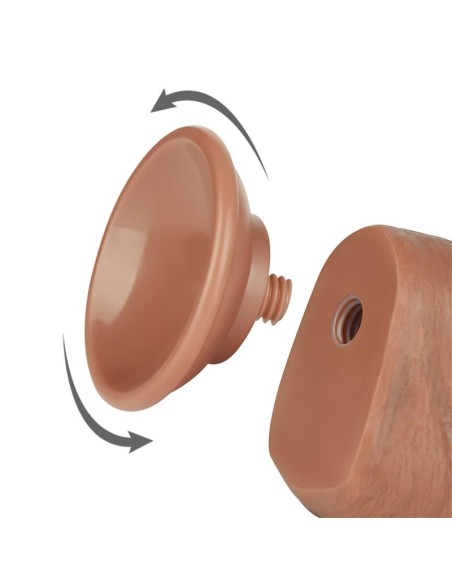 Dildo con Piel Retractil Skin 8 Bronceado