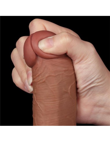 Dildo con Piel Retractil Skin 8 Bronceado