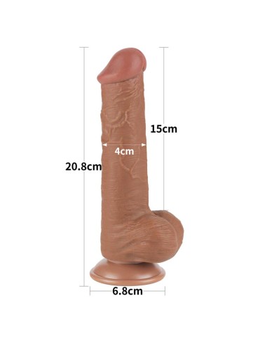 Dildo con Piel Retractil Skin 8 Bronceado