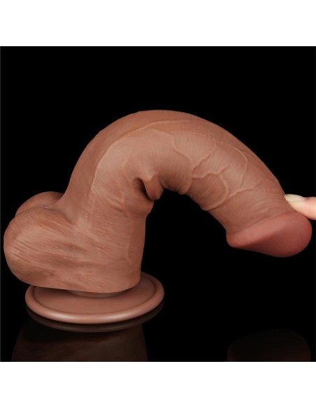 Dildo con Piel Retractil Skin 8 Bronceado