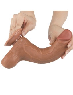 Dildo con Piel Retractil 85 Bronceado 2