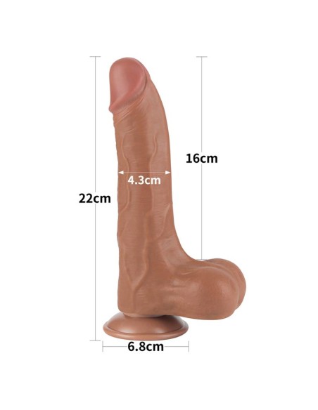 Dildo con Piel Retractil 85 Bronceado Dildo con Piel Retractil 85 Bronceado