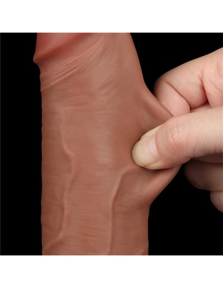Dildo con Piel Retractil 85 Bronceado Dildo con Piel Retractil 85 Bronceado