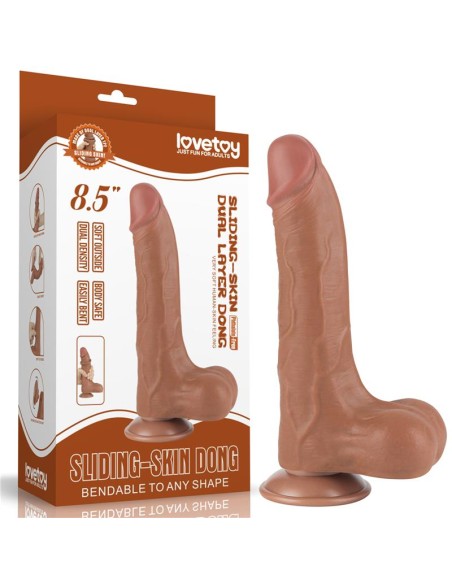 Dildo con Piel Retractil 85 Bronceado Dildo con Piel Retractil 85 Bronceado