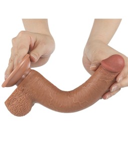 Dildo con Piel Retractil 9 Bronceado 2