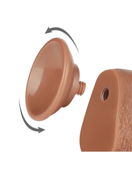 Dildo con Piel Retractil 9 Bronceado