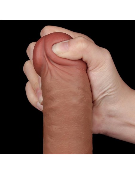 Dildo con Piel Retractil 95 Bronceado Dildo con Piel Retractil 95 Bronceado