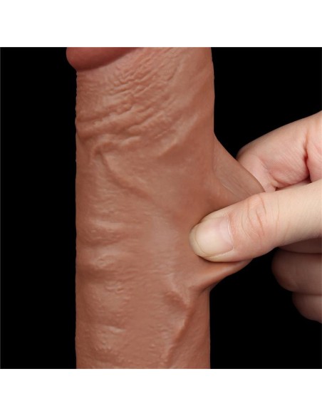 Dildo con Piel Retractil 95 Bronceado Dildo con Piel Retractil 95 Bronceado