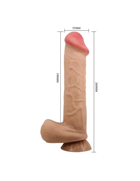 Dildo Realista Piel Deslizante Retractil 26 cm