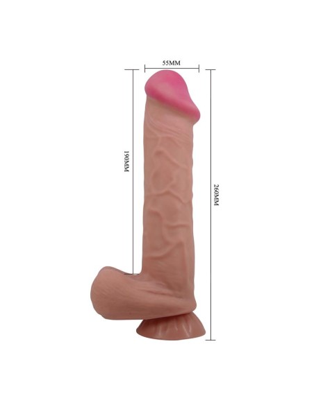 Dildo Realista Piel Deslizante Retractil 26 cm