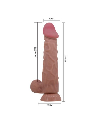 Dildo Realista Piel Deslizante Retractil 24 cm