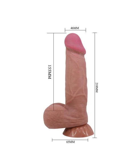Dildo Realista Piel Deslizante Retractil 218 cm