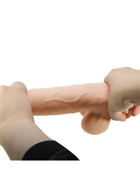 Dildo Realista Doble Densidad Piel Deslizante Retractil