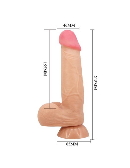 Dildo Realista Doble Densidad Piel Deslizante Retractil