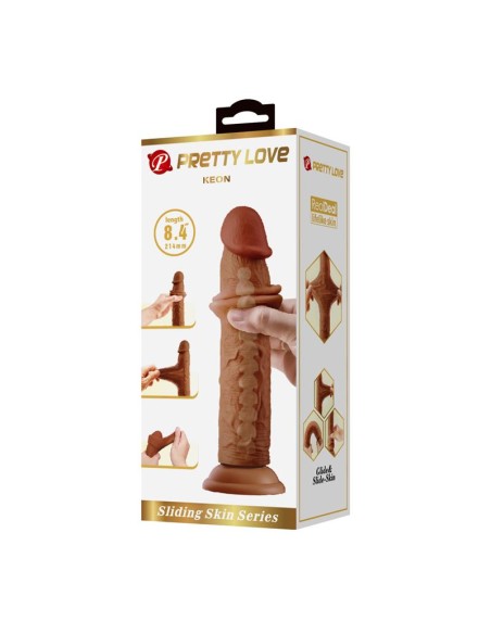 Dildo con Piel Deslizante Retractil 214 cm Dildo con Piel Deslizante Retractil 214 cm