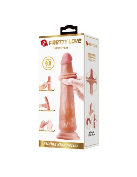 Dildo Realista con Piel Deslizante Retractil 25 cm
