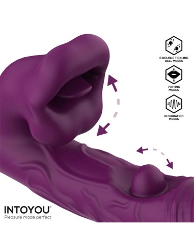 Bella Vibrador Doble Bola Cosquilleante y Mordisqueo 3 Motores