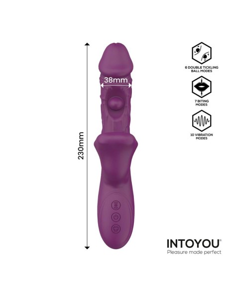 Bella Vibrador Doble Bola Cosquilleante y Mordisqueo 3 Motores